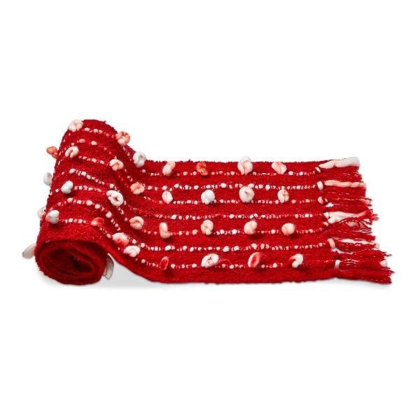 Tis the Season Red Knit Table Runner