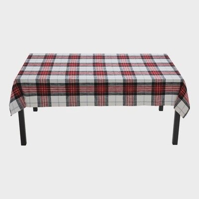 Black and Red Lodge Plaid Tablecloth