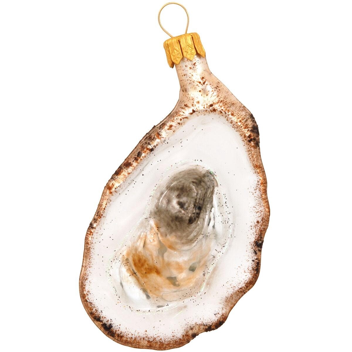 Glass Oyster Ornament