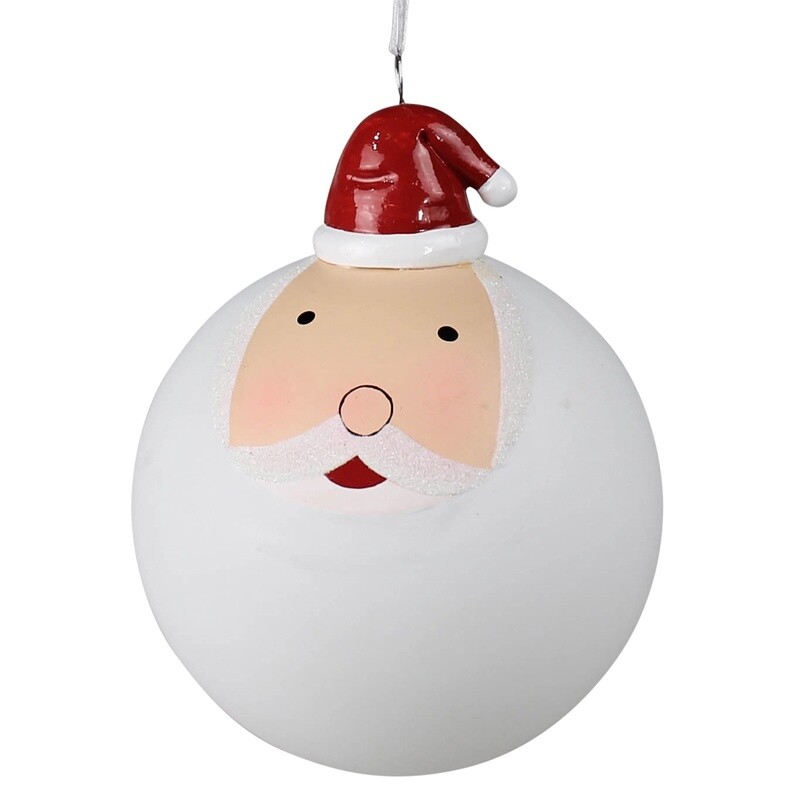 Ornament Santa Head Glass
