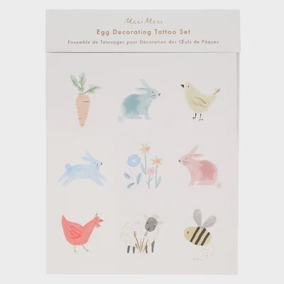 Egg Decorating tattoo set