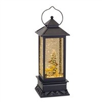 LED Lantern Snow Globe with Tree and Animals