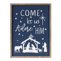 Come let Us Adore Him Wood Wall Decor