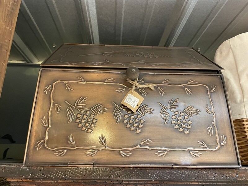 Rustic Bread Box Pine Metal