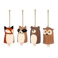 Ceramic Garden Bell - Forest Animals