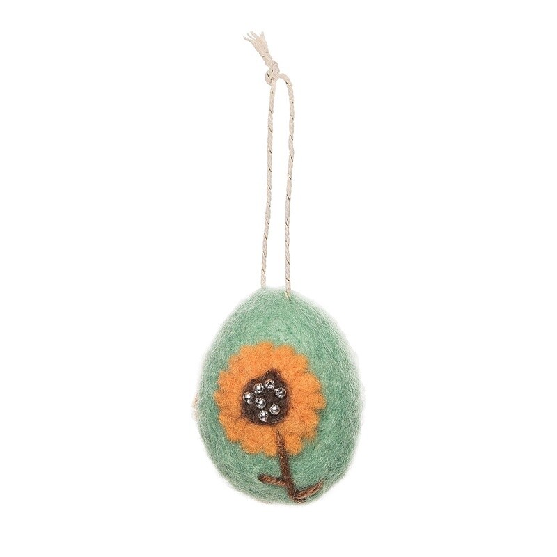 Sunflower Egg Ornament