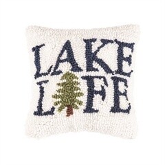 Lake Life Hooked Pillow