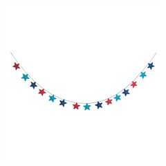 Patriotic Stars Felted Garland