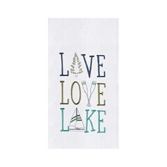 Live Love Lake Embroidered Towel