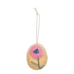 Osteospermum Felt Egg Ornament