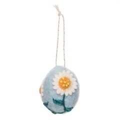 Daisy Egg Ornament