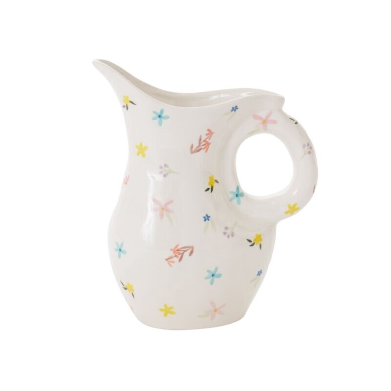 Floral Pitcher 7.5&quot; X 9.5&quot;