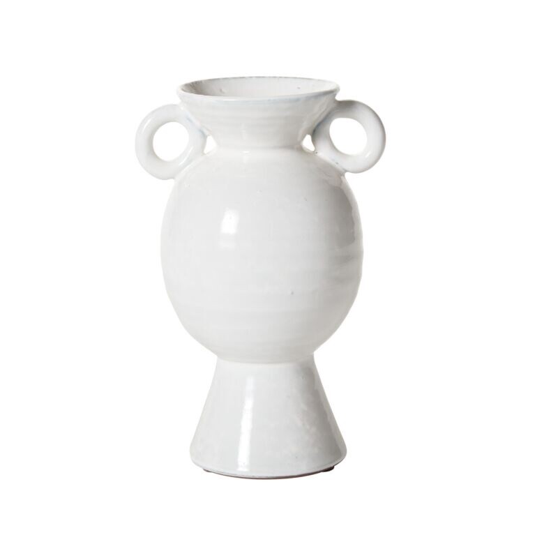 White Round Urn
