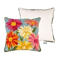 Pillow Hooked Pastel Posies