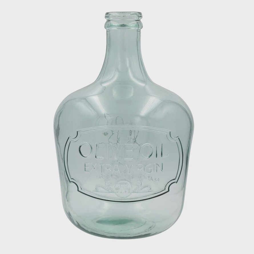 Olive Oil Glass &quot;Vase&quot; - Embossed