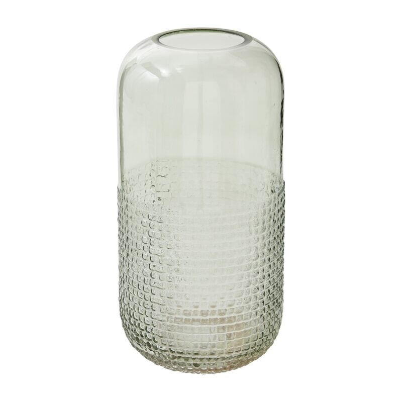 Clear Glass Vase with Texture