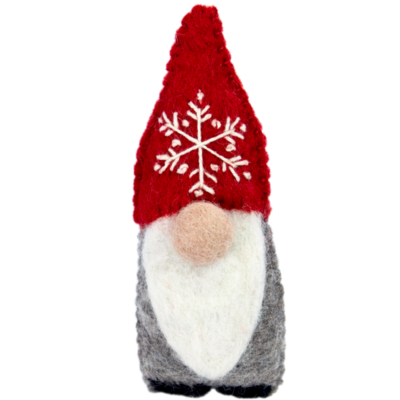 Ornament Felt Gnome Snowflake