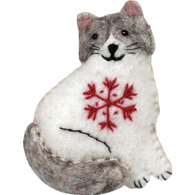 Ornament Snowflake Ragamuffin Cat