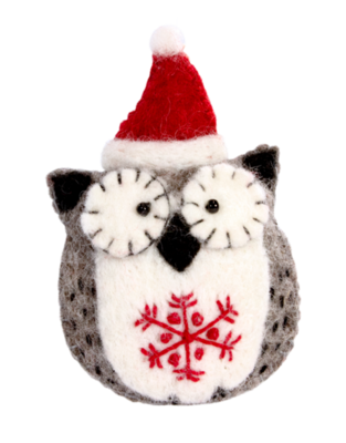 Ornament Felt Snowflake Owl