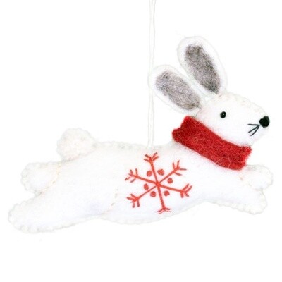 Ornament Snowflake Bunny Felt