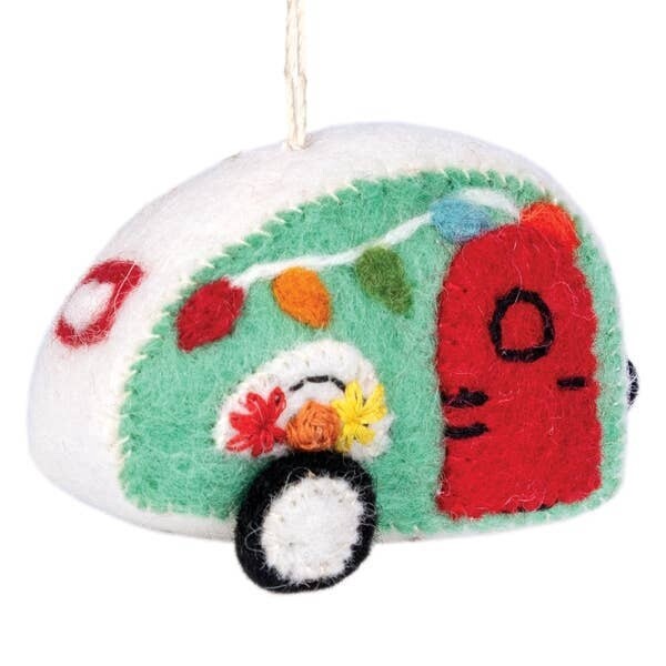 Tiny Felt Camper Ornament