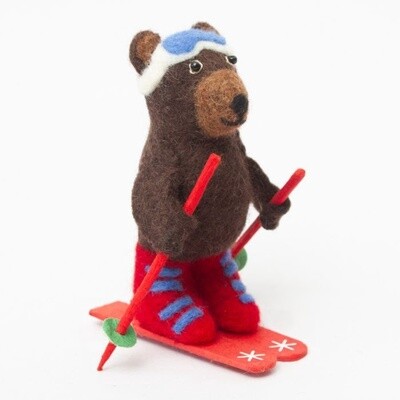 Ornament Skiing Bear