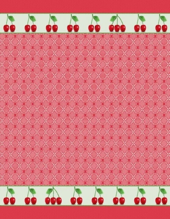 Red Cherries Dishtowel - European
