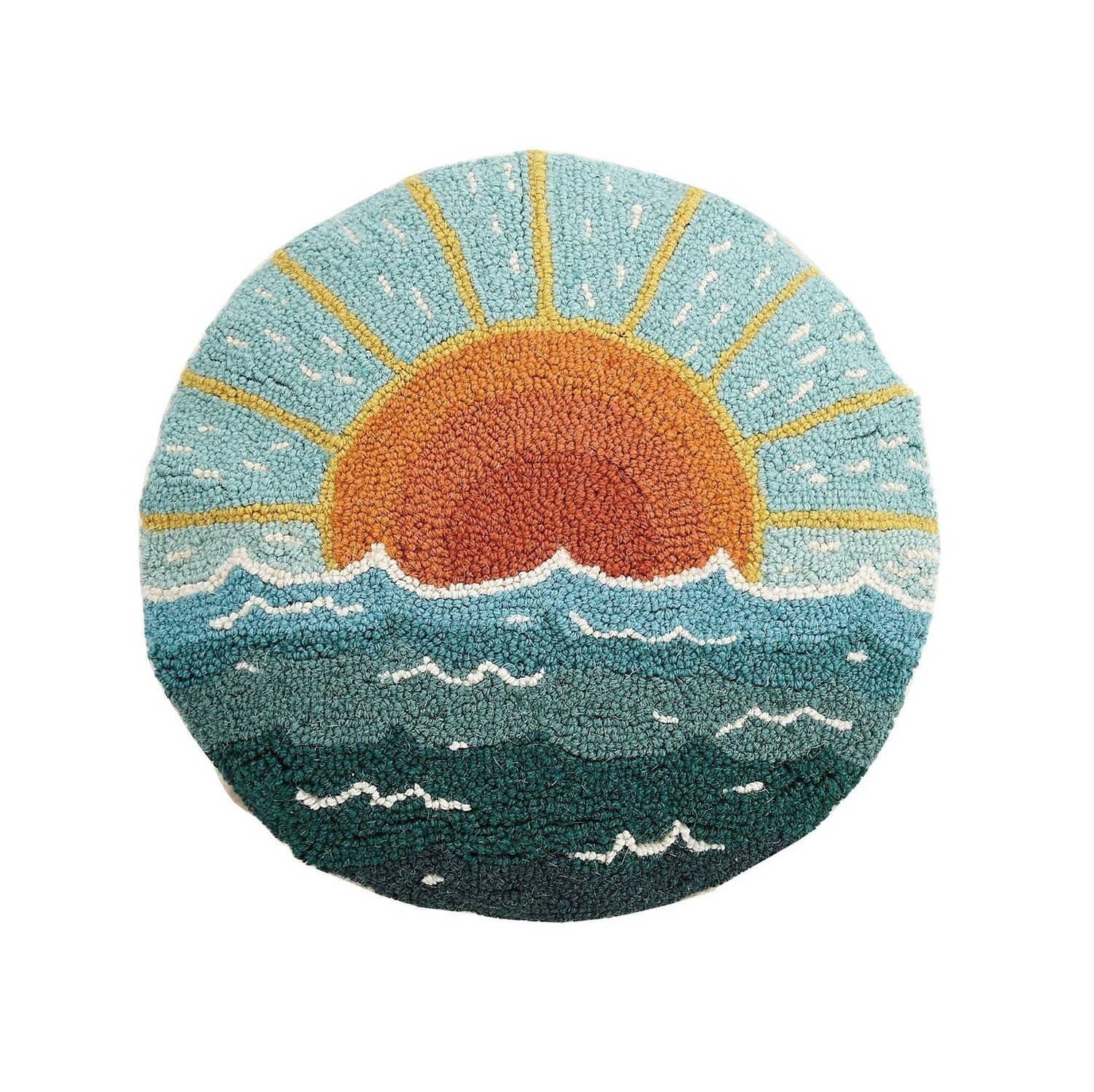 Sunrise Hooked Pillow