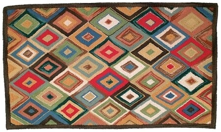 Wool Geometric Pattern Rug
