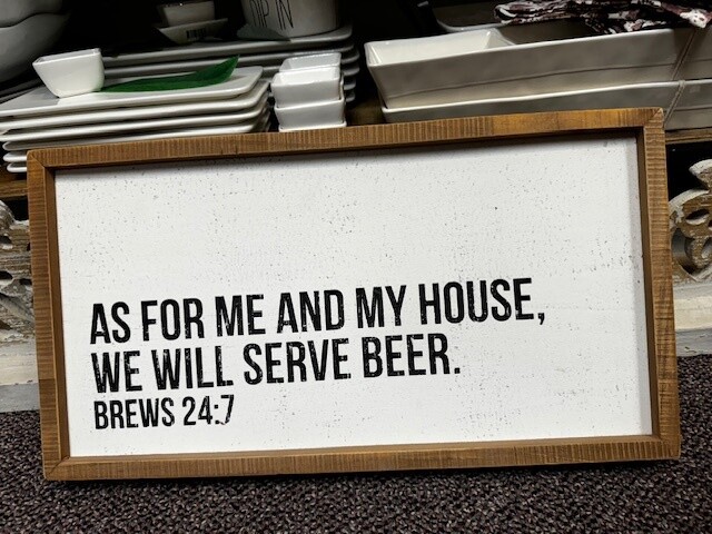 Box Sign Serve Beer