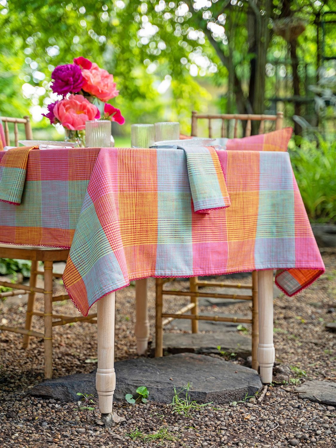 Madras Square Tablecloth by April Cornell