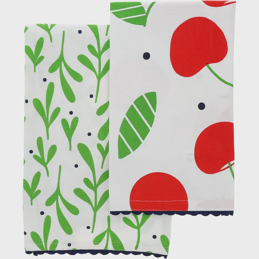 Contemporary Cherry Tea Towels