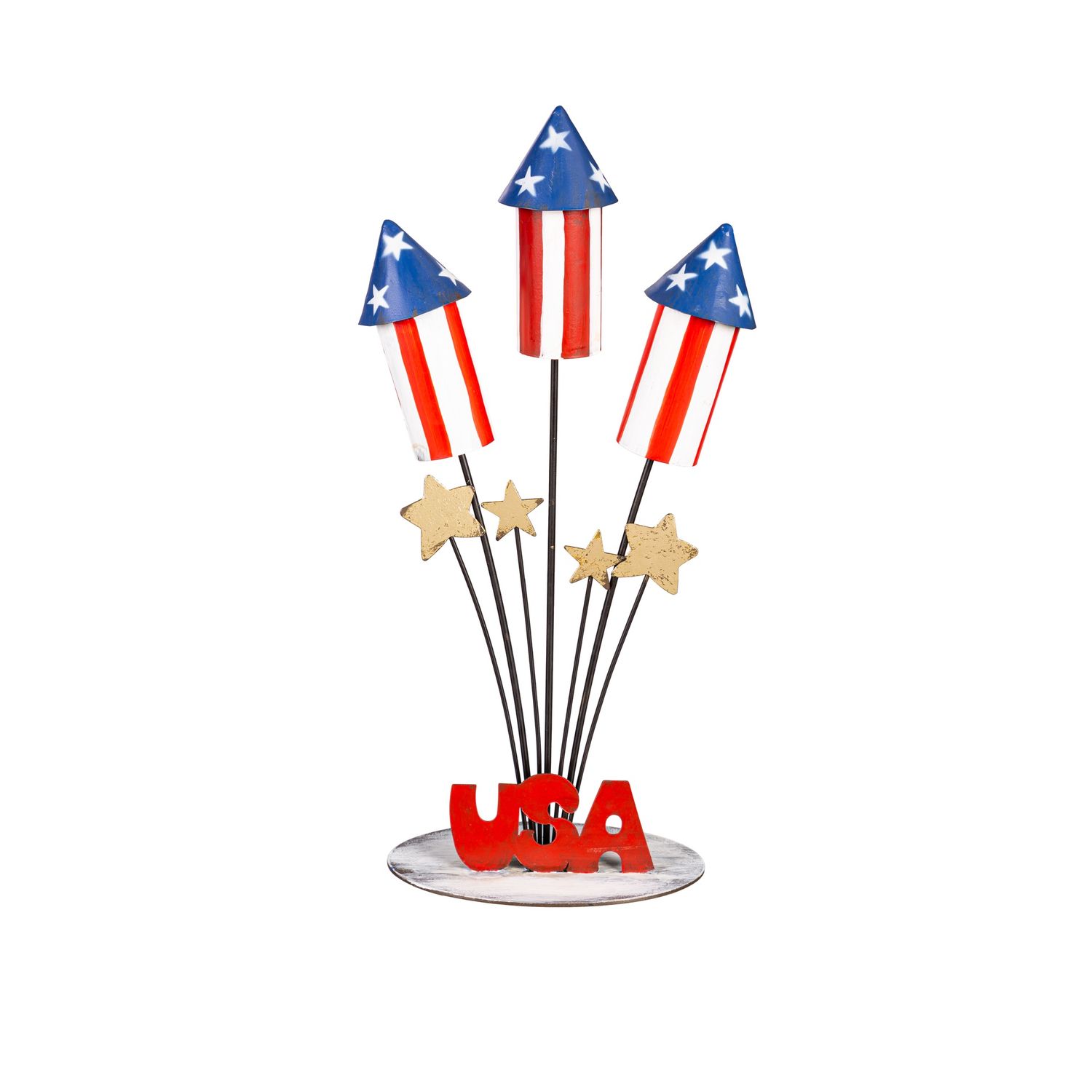 Patriotic Rocket Statuary