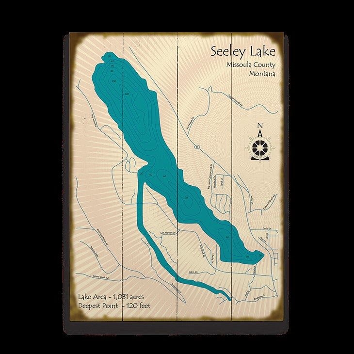 Seeley Lake Map, Sign