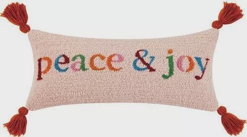 Pastel Peace &amp; Joy Pillow