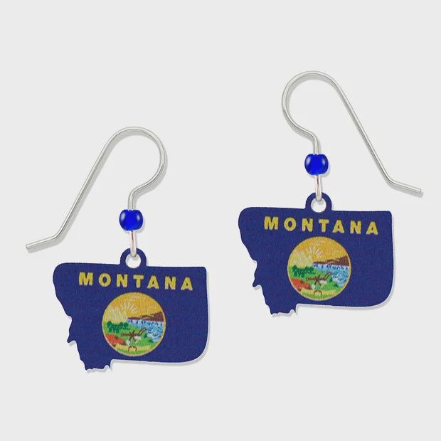 Montana State Flag Earrings