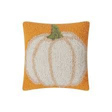 Fall Pumpkin Hooked Pillow