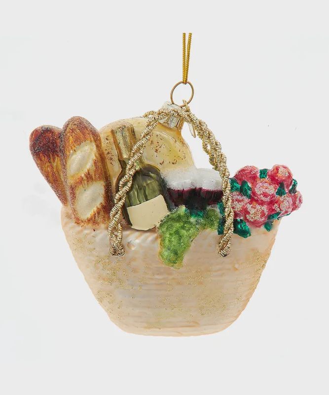 Basket with Bread Ornament