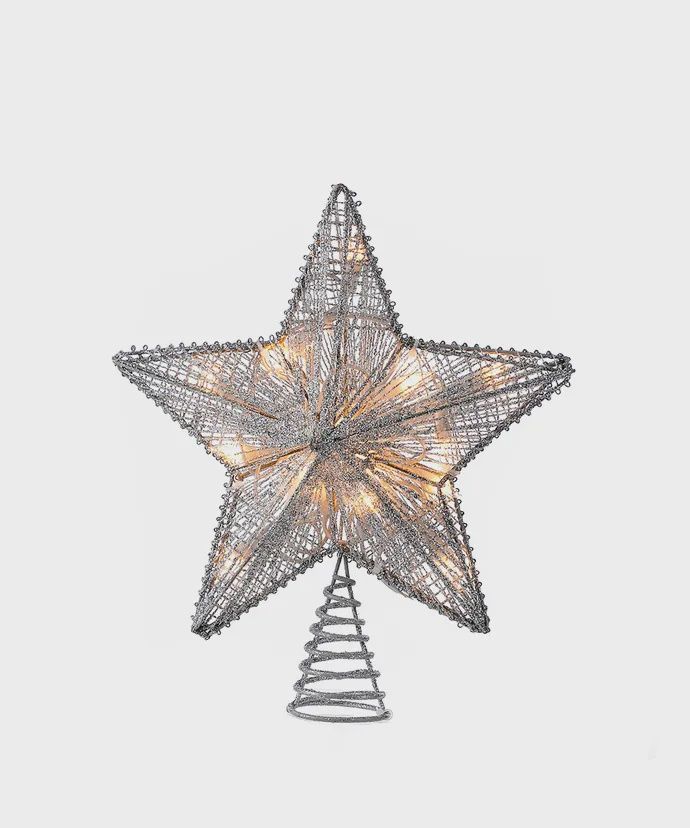 10&quot; Silver Star Treetop - Lighted!