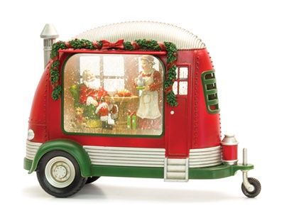 CAMPER SNOW GLOBE with SANTA