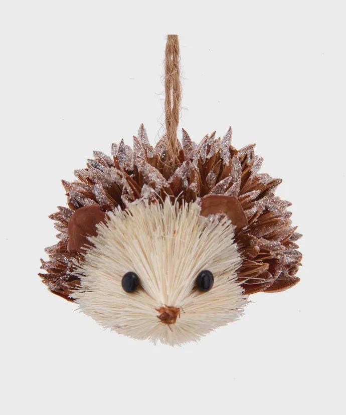 Ornament Glittered Hedgehog
