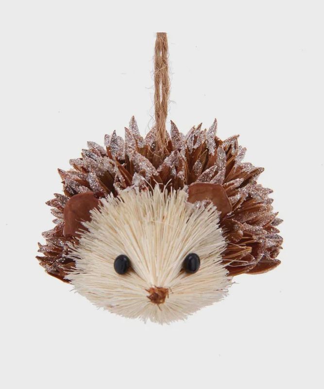 Ornament Glittered Hedgehog