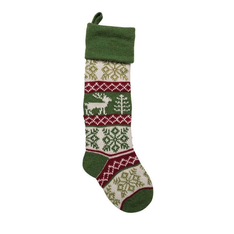 Woodland Deer Knit Stocking