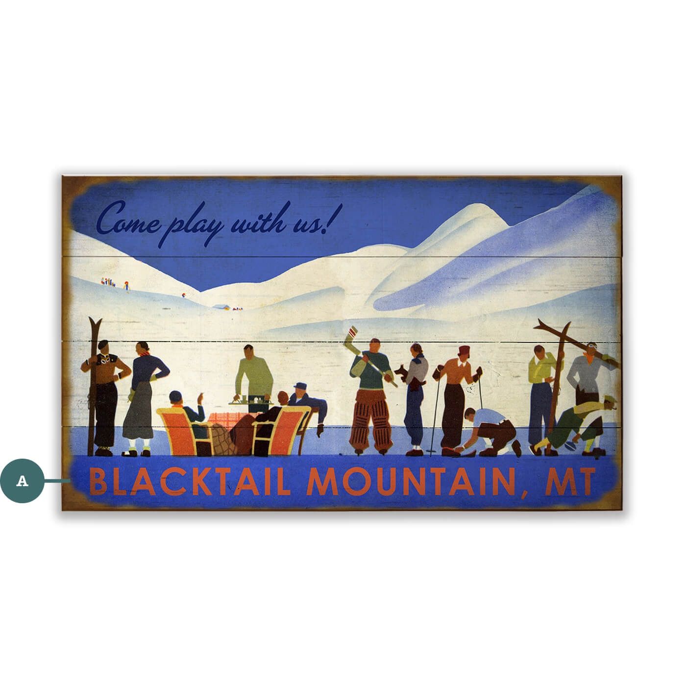 Winter Sports Vintage Sign