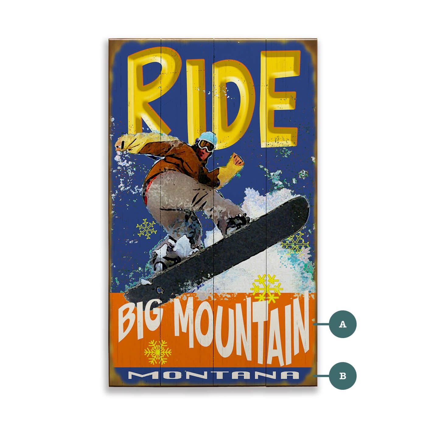 Ride Snowboard Sign