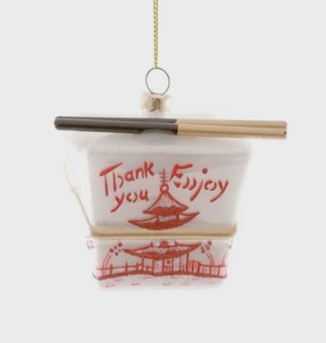 Chinese Take Out Box Ivory Ornament