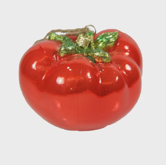 Glass Tomato Ornament