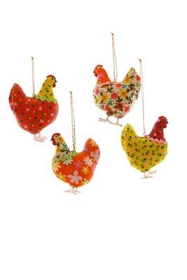 Calico Hen Ornament