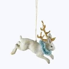 Jackalope with Gold-leaf Antlers Ornament