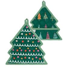 Glitzmas Potholders Shaped Tree